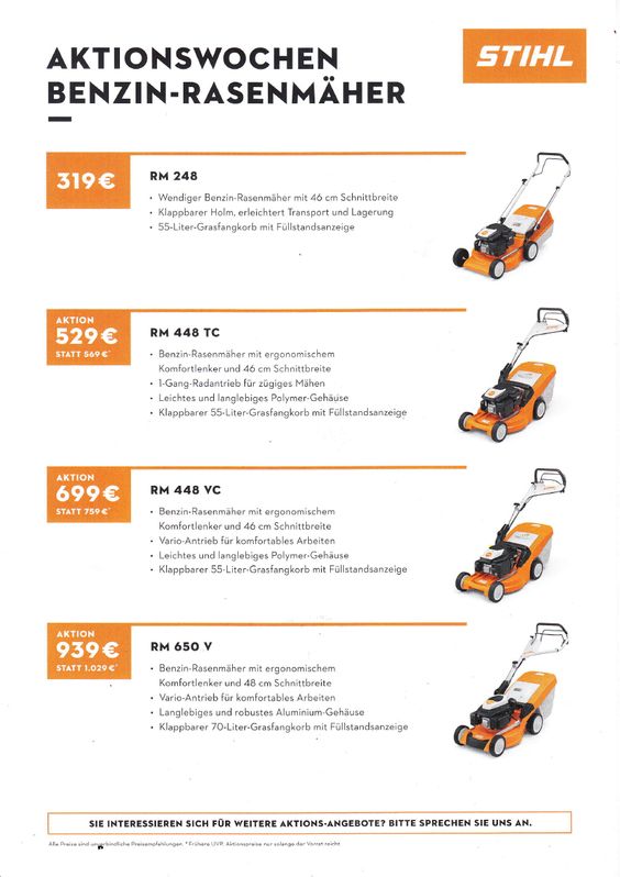 Stihl: Aktionswochen Benzin Rasenmäher